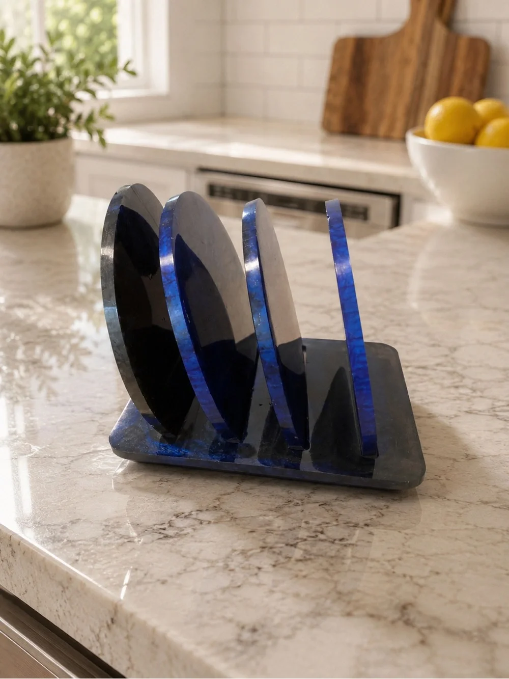 Handmade modern blue
